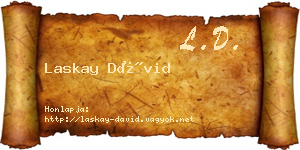 Laskay Dávid névjegykártya